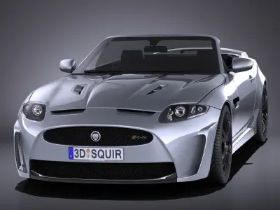Jaguar XKR-S Convertible 2014 VRAY 3D model