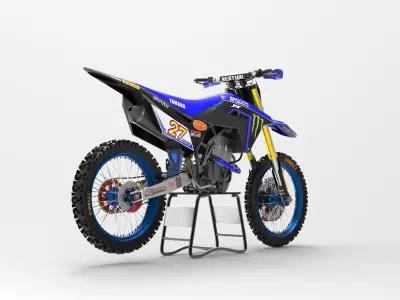 Motocross bike offroad Low-poly 3D model