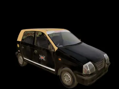 Santro Xing  Taxi Mumbai India Model  Free low-poly 3D model