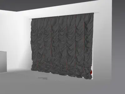 Marvelous Designer and 3DS Max Curtains01 Variation Bigger 3D model