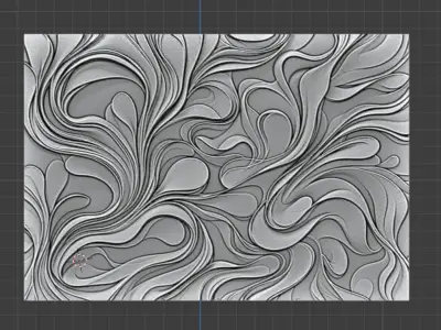 modern panel wall decor set wall relief mural CNC 125 3D model