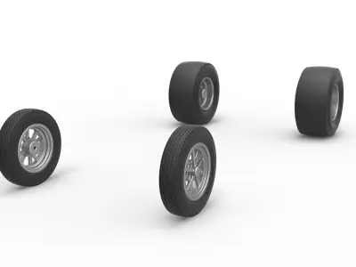 Wheel Set of Gasser Version 2 Scale 1 to 25 3D print model