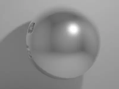 Silver Bowling Ball 3D model