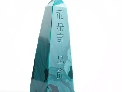Jade Obelisk model pack Low-poly 3D model