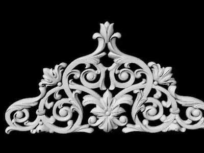 Central decor ornament for furniture 3D model 941