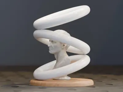 Optical Illusion Statue Animation 3D model