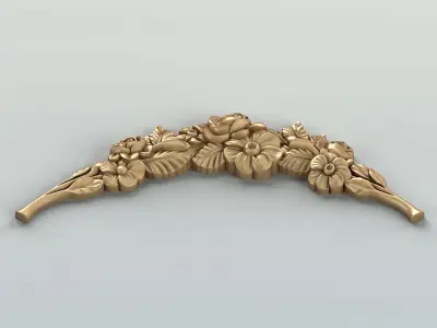 Carved decor horizontal 046 3D model