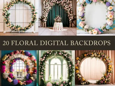 Floral Digital Backdrop Collection Texture