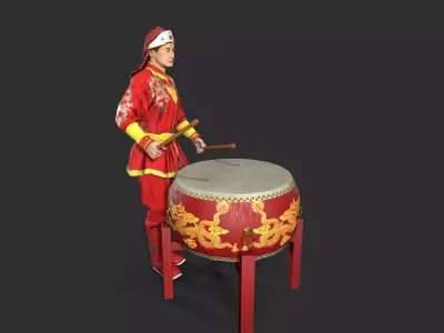 man Character Low-poly 3D model