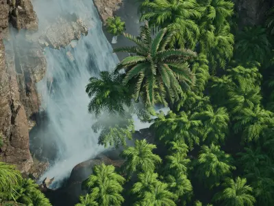 Tropical Island Unreal Engine - Environment Low-poly 3D model