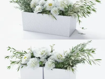 Flower compositions 3D model