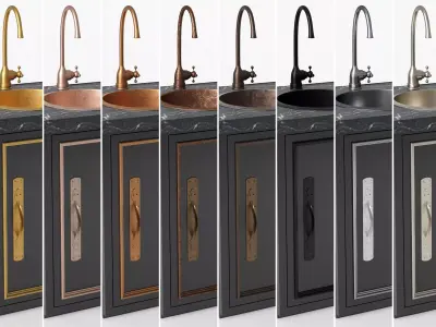 Washbasin Cabinet Gothic 01 3D model