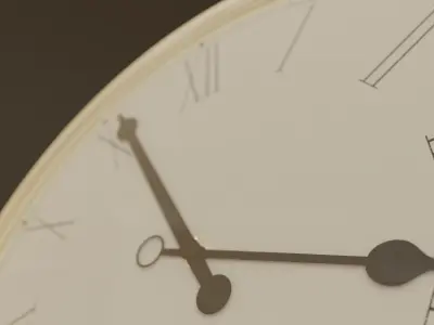 Wall Clock Low-poly 3D model order