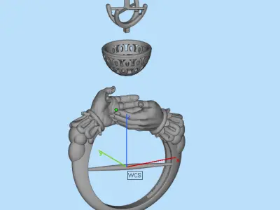 Hand Ring 53187 3D print model