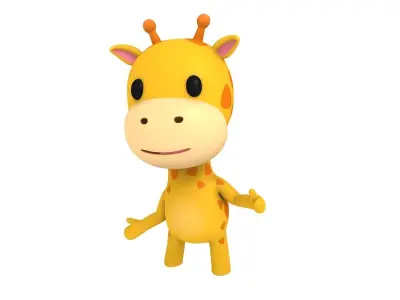 Rigged Giraffe 3D model