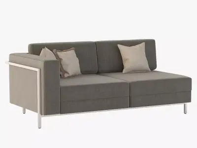Davenport Corner Sectional Left or Right Sofa Module 3D model