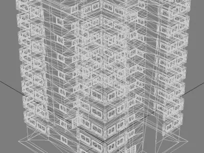 Family Building 2 Low-poly 3D model