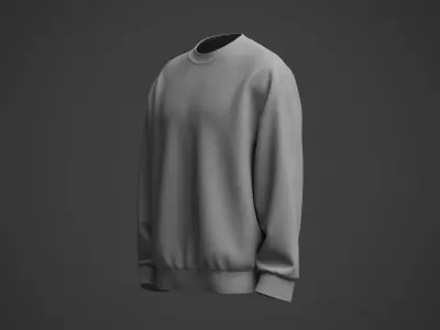 Mens Sweatshirt 3d Model 3D model