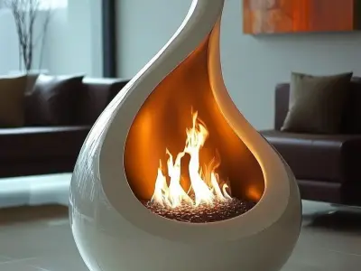FlareWave  Modern and Unique Fireplace 3D model
