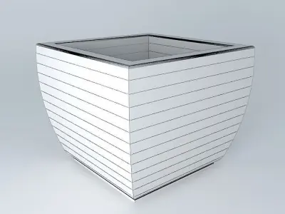 Green Square pot Free 3D model