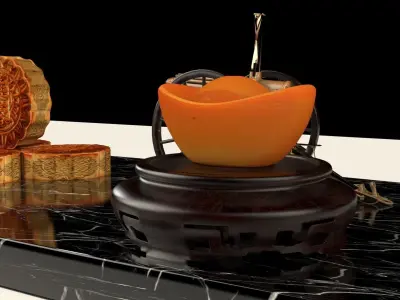 Chinese mooncake  3D model