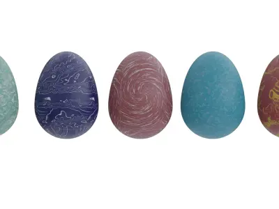 Easter eggs 3D model