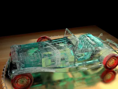 Antique car 3D model get
