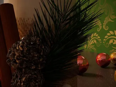 Christmas candles  3D model