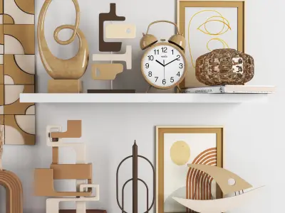 decorative set shelf 3D model