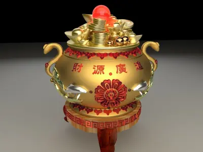 Chinese treasure bowel 3D model
