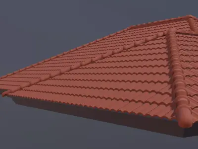 Roof tiles 3D model