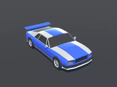 Muscle Car Low Poly Low-poly 3D model