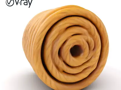Realistic Rope Roll Model Pack Low-poly 3D model