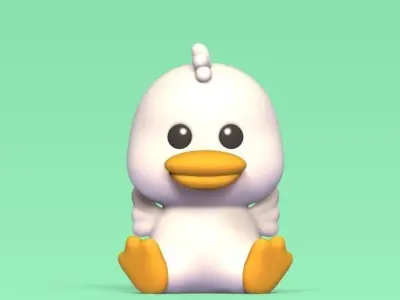 Cute Sitting Duck 3D print model