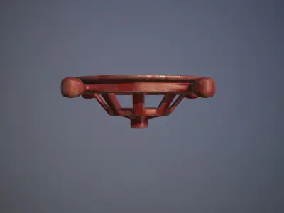 Red Valve Low-poly 3D model