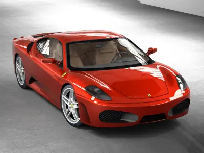 Ferrari F430 Berlinetta Low-poly 3D model