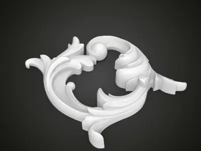 Decorative Scroll 3D print model 3D print model