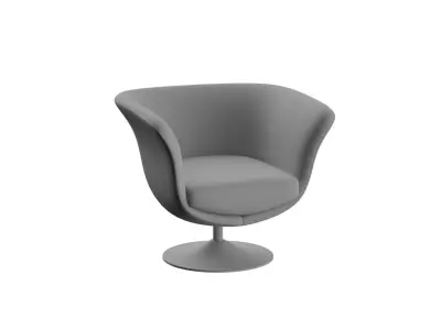 Diamond Quilted Swivel Arm Chair 3D model