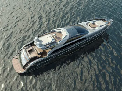 Riva 88 Domino Yacht - Render and 3D print 3D model