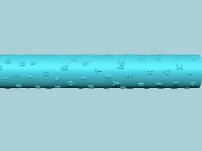 Texture Roll 29 - Alphabet Positive - Fondant Decoration Maker 3D print model