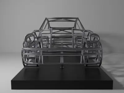 Frame of Porsche 991 3D model