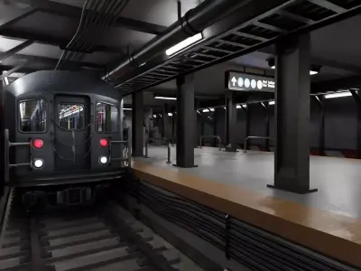 KAWASAKI NYC Subway car R62 A 3D model