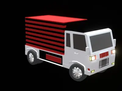 Realistic Truck 3D Model for Logistics Simulations Game Assets Low-poly 3D model