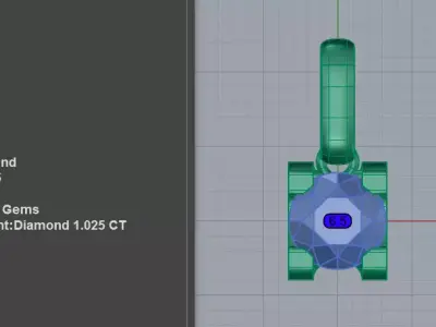 Premium Solitaire Diamond Pendant 3D print model