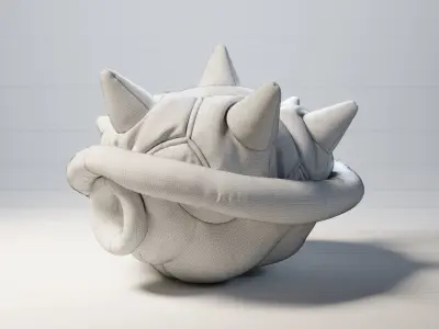 Mario Kart Blue Shell plush 3D model