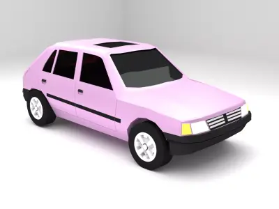 french low poly car model 3D model