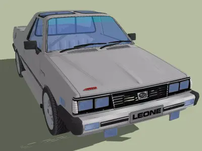 Subaru Brumby Sport 1985 Low-poly 3D model