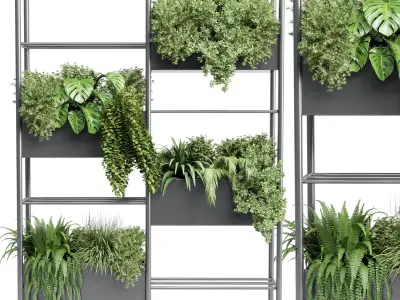 stand plant box Indoor plant 254 metal vase pot fern 3D model