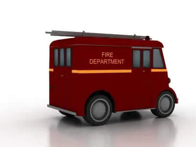 Marmon-Herrington Delivery-Van 1946 Fire Low-poly 3D model