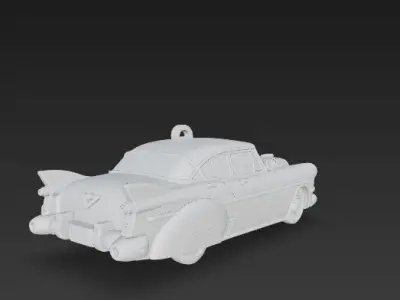 Cute 50s American Classic Car 3D model